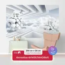 Фотообои флизелиновые Первое ателье 200x125 см Белые парящие сборные кубы pw135988-2