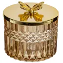 Шкатулка 11x10 см цвет желтый/золотой