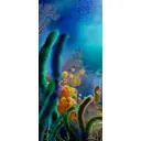 Наклейка для дверей и мебели Wallfix "Подводные растения" 95x220 см, W047