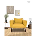 Кресло Cityhd Неаполь 84x76x67 см велюр цвет горчичный
