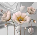 Фотообои Divino Крупные цветы на объемном фоне 300x270 см F-035