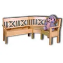 Скамья садовая Дом мебели из сосны 193 см x 140 см x 97 см массив дерева бесцветный/прозрачный