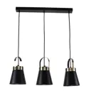 Светильник подвесной IMEX MD.3607-3-P BK+AB 3 лампы 5 м² цвет черный