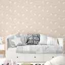 Обои флизелиновые Decoracion Милые зайчики 1 м серо-бежевые 7102602-vinil-280x100x4