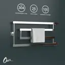Полотенцесушитель водяной е-образный Onix Vega Turn Right 32x70 см боковое угловое подключение справа 1/2" нержавеющая сталь цвет хром