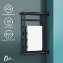 Полотенцесушитель водяной лестница Onix Sirius Direct Black Right 40x60 см 3/4" нержавеющая сталь цвет черный матовый