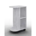 Журнальный столик овальный Capsula Mebel 30x43x64 см цвет цемент светлый