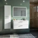 Тумба под раковину подвесная Iddis Brick BRI10W1i95, 100 см, цвет белый