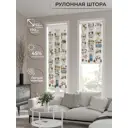 Рулонная штора AT Home Феста 52x170 см цвет бежевый, белый, синий, голубой