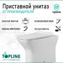 Унитаз приставной TOPLINE by Agger Top022 безободковый сиденье с микролифтом