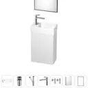 Комплекте для ванной Wellsee подвесная тумба с раковиной WC Area 202010507 цвет хром