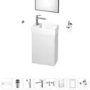 Комплекте для ванной Wellsee подвесная тумба с раковиной WC Area 202010515 цвет хром