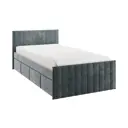 Кровать с ящиками Mebelson Твикс 101.5x78x212 см велюр цвет графит 171565.2171