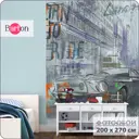 Фотообои флизелиновые Barton wall Город Машина 200x270 см K30802-C