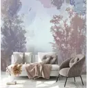 Фотообои флизелиновые Dekor vinil Силуэты деревьев на бежевом фоне 300x270 см 9365dv