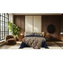 Комплект постельного белья The eleventh kingdom Egyptian Cotton Oleta сатин евро наволочки 50 x 70- 2 шт цвет синий