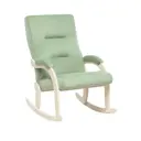 Кресло-качалка Leset Дэми 63.4x92x87 см велюр цвет слоновая кость/зеленый