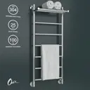 Полотенцесушитель водяной с полкой лесенка Onix Classic plus 40x100 см 1/2" нержавеющая сталь цвет хром