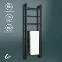 Полотенцесушитель водяной лесенка Onix Classic 30x100 см 1/2" нержавеющая сталь цвет черный матовый