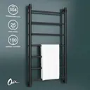 Полотенцесушитель водяной лесенка Onix Classic 50x100 см 1/2" нержавеющая сталь цвет черный матовый