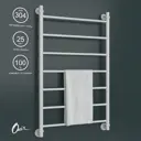 Полотенцесушитель водяной лесенка Onix Classic 60x100 см 1/2" нержавеющая сталь цвет белый матовый