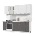 Кухонный гарнитур Стендмебель Катрин КГ180-СВМ 180x217x60 см ЛДСП цвет белый/муссон