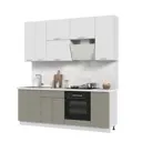 Кухонный гарнитур Стендмебель Катрин КГ220в-СВЦ 220x237x60 см ЛДСП цвет белый/циркон