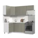 Кухонный гарнитур Стендмебель Катрин 160x217x60 см ЛДСП цвет белый/циркон
