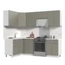 Кухонный гарнитур Стендмебель Катрин 180x217x140 см ЛДСП цвет белый/циркон