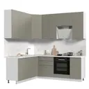 Кухонный гарнитур Стендмебель Катрин 220x237x60 см ЛДСП цвет белый/циркон