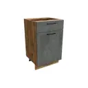 Напольный шкаф 50x81.60x47.80 см с 1 ящиком фасад серый дуб ЛДСП каркас дуб вотан ЛДСП Сурская Мебель