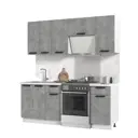 Кухонный гарнитур Стендмебель Пасаденна 200x217x60 см ЛДСП цвет белый/серый