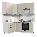 Кухонный гарнитур Стендмебель ПасаденнаКГ160-200в-БШК 200x237x160 см ЛДСП цвет бежевый