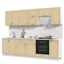 Кухонный гарнитур Стендмебель Модена 280x217x60 см ЛДСП цвет белый/ванильный