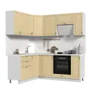 Кухонный гарнитур со столешницей 3.8 см Стендмебель Модена 200x217x60 см ЛДСП цвет дуб ваниль/белый