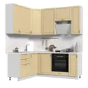 Кухонный гарнитур со столешницей Лён 2.6 см Стендмебель Модена 200x237x60 см ЛДСП цвет дуб ваниль