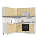 Кухонный гарнитур Стендмебель МоденаКГ180-220БДВ 220x217x60 см ЛДСП цвет дуб ваниль