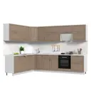 Кухонный гарнитур Стендмебель Модена1КГ220-300БДК 300x217x60 см ЛДСП цвет дуб кофе