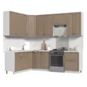 Кухонный гарнитур Стендмебель МоденаКГ180-200в-БДК 200x237x60 см ЛДСП цвет дуб кофе