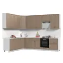 Кухонный гарнитур Стендмебель МоденаКГ220-300в-БДК 300x237x60 см ЛДСП цвет дуб кофе