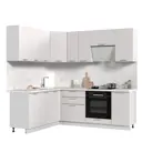Кухонный гарнитур Стендмебель КсенияКГ180-220ББГ 220x217x60 см ЛДСП цвет белый глянец