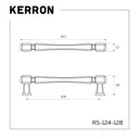 Ручка-скоба Kerron RS-124-128 OS 128мм серебро