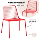 Стол для кухни обеденный Стул груп Hsbi_B002_Black 48x80x57.5 см металл цвет красный