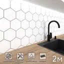 Стеновая панель матовая Фартукофф Ромбы 200x60x0.15 см ПВХ цвет разноцветный