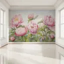 Фотообои цветы Фотообоикин "Пионы на голубом фоне" 400x271 см