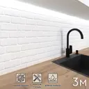 Стеновая панель Фартукофф Белая кладка 300x60x0.15 см ПВХ цвет белый