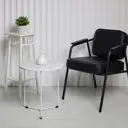 Журнальный столик круглый Callisto mobili 49x49 см Мрамор светлый