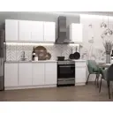Кухонный гарнитур Альбина Стиль 200x160x60 см ЛДСП цвет белый