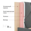 Кровать с подъемным механизмом и бельевым ящиком Вектор Амбер 191x111x215 см МДФ цвет темно-серый