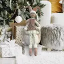 Декоративная фигура кукла Арлекин на шаре 40.5x20 см розовый